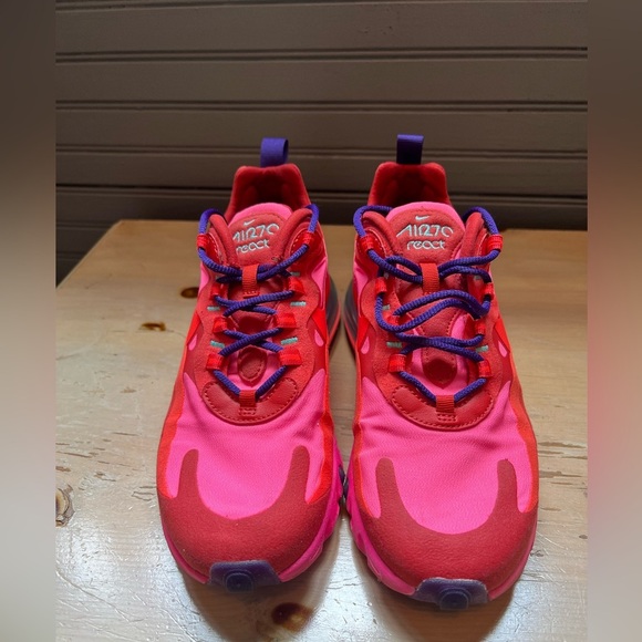 Nike React Air 70 Mystic Red Pink Blast Running Shoe Womens Size 7 - Picture 2 of 7